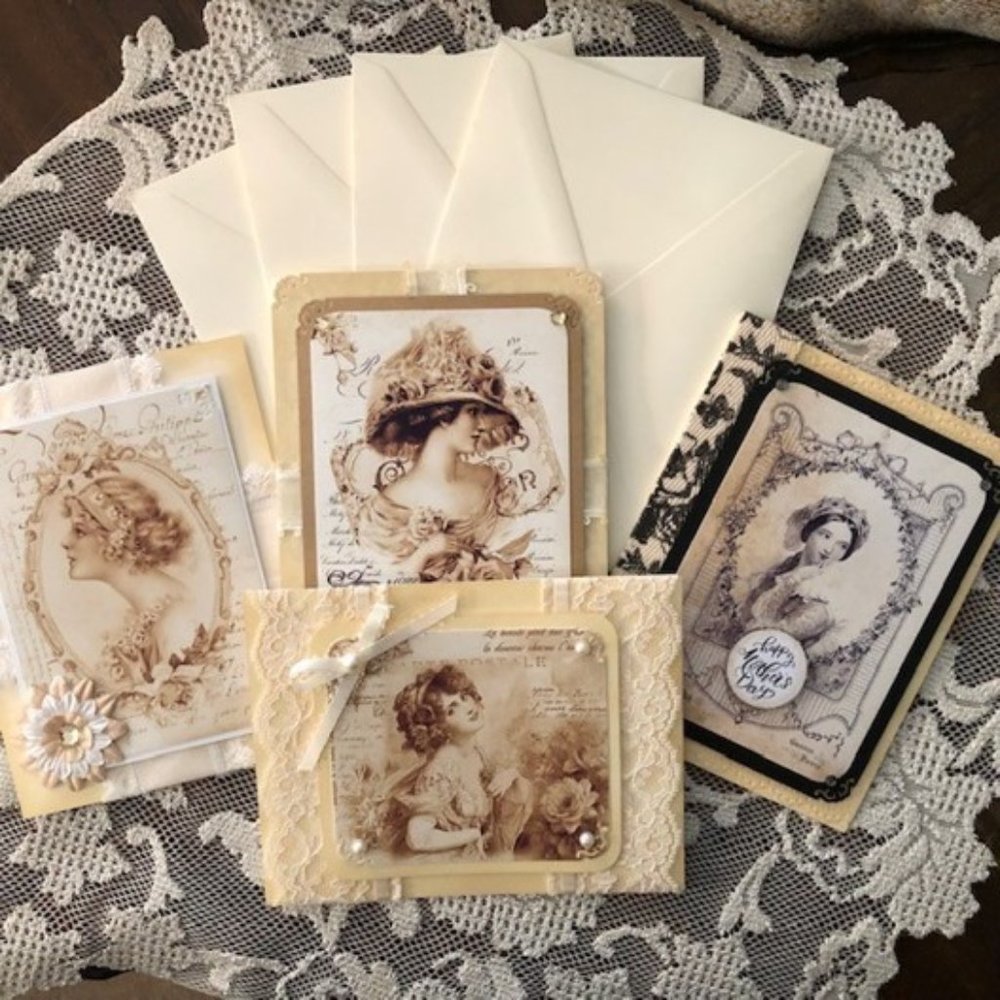 Vintage Greeting Cards (Set of 4)